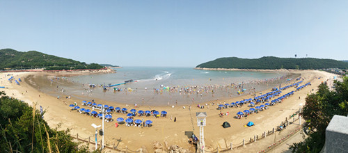松蘭山沙灘全景照